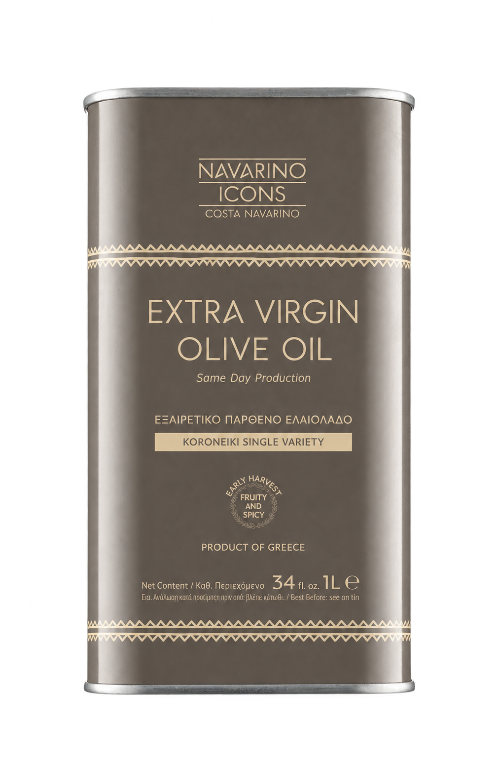 Navarino Icons Extra Virgin Olive Oil, 1000ml tin